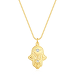 Load image into Gallery viewer, Blessed Hamsa Necklace GOLD
