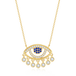 Load image into Gallery viewer, Blue chandelier necklace
