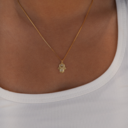 Blessed Hamsa Necklace GOLD
