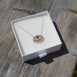 Load image into Gallery viewer, Blue chandelier necklace
