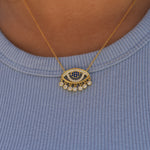 Load image into Gallery viewer, Blue chandelier necklace
