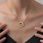 Load image into Gallery viewer, Blue chandelier necklace
